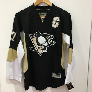 Reebok Black and Gold Men's Jersey